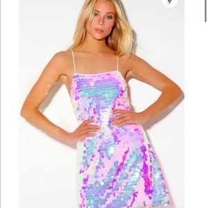 Lulus Sequin Shift Dress Small